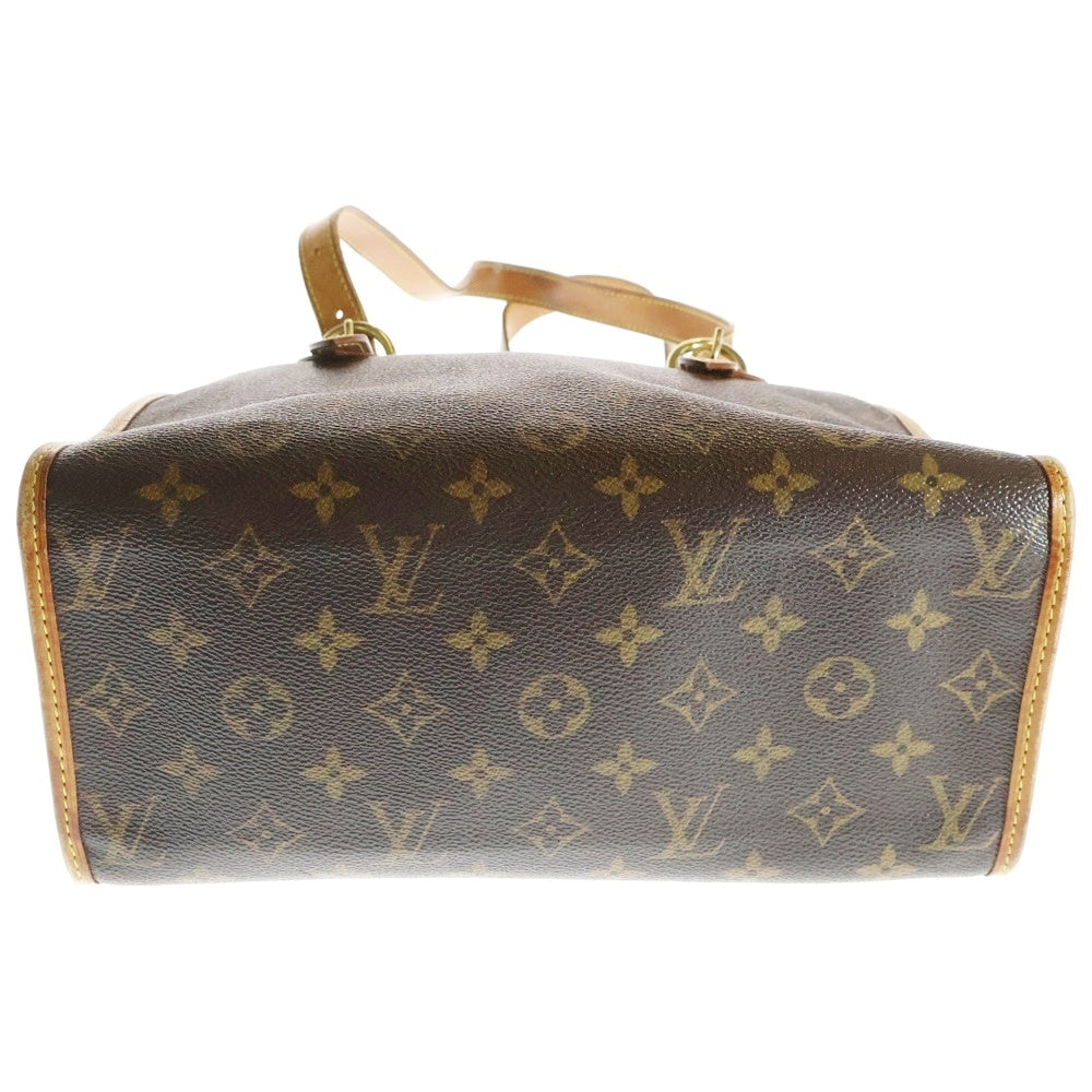 LOUIS VUITTON(ルイヴィトン) モノグラム ポパンクール・オ ハンドバッグ ミニトートバッグ ブラウン レザー×PVC ゴールド金具 M40007