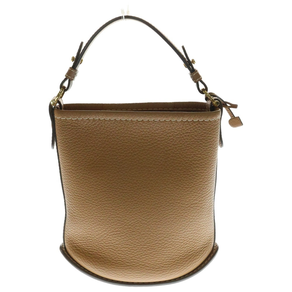 DELVAUX(デルボー) パン ミニバケット トリヨンレザー 2WAY ハンド ショルダーバッグ ゴールド金具 ブラウン