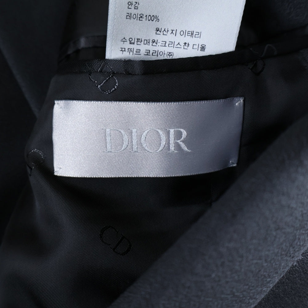 DIOR(ディオール) フェイクダブルブレスト テーラードジャケット セットアップ スーツ スラックスパンツ ブラック 933C703A5210