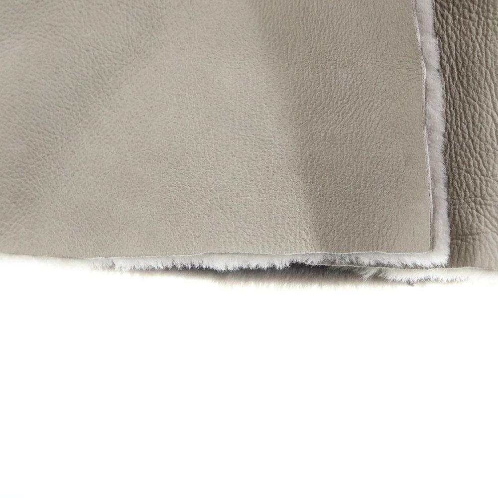 HUGO BOSS(ヒューゴボス) ベルト付ファーレザーコート ベージュ 10128620