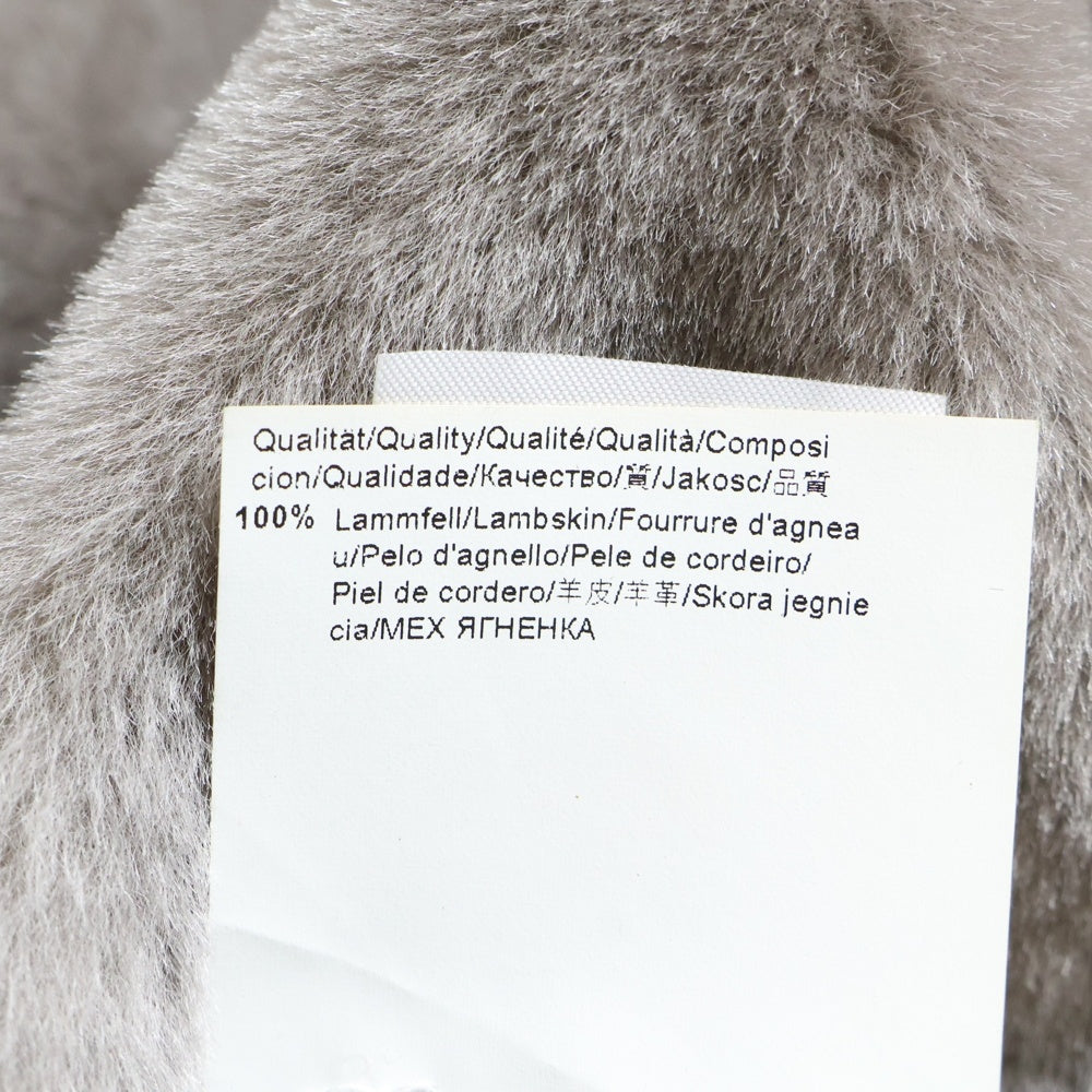 HUGO BOSS(ヒューゴボス) ベルト付ファーレザーコート ベージュ 10128620