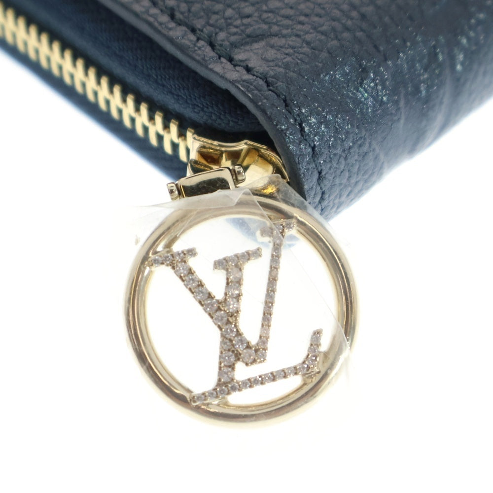 LOUIS VUITTON(ルイヴィトン) モノグラムアンプラント ジッピーウォレット メタリックブルー 長財布 RFID M82838