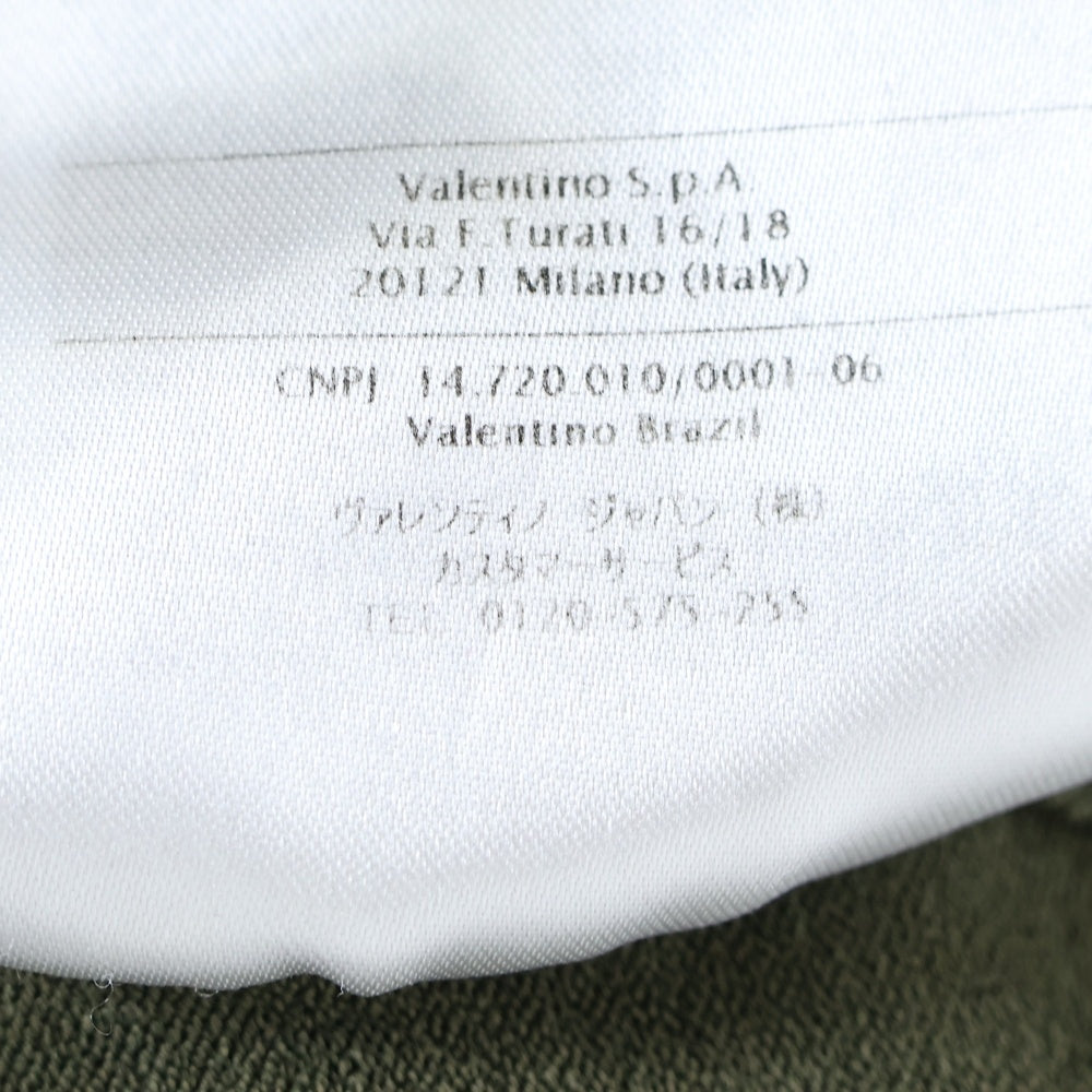 VALENTINO(ヴァレンティノ) パンサー ジャガー スリーブ クルーネック ロングスリーブ レーヨンニット セーター カーキ MV0KC20A4AH
