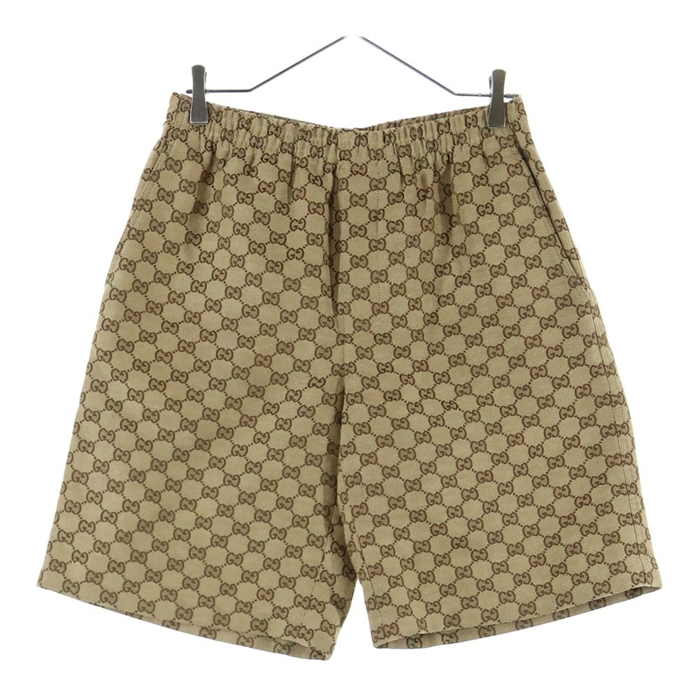GUCCI(グッチ) GG総柄ジャガード リネン ハーフ ショートパンツ ショーツ ベージュ 742781