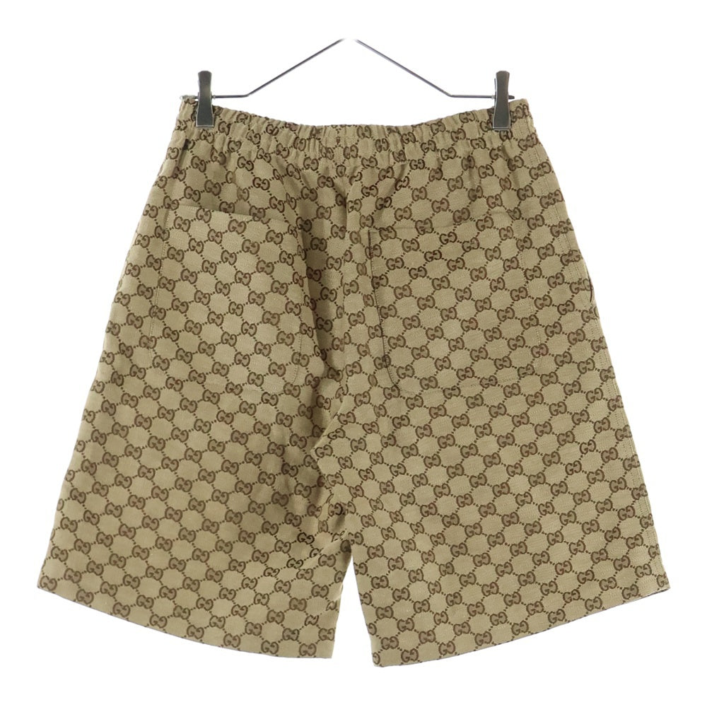 GUCCI(グッチ) GG総柄ジャガード リネン ハーフ ショートパンツ ショーツ ベージュ 742781