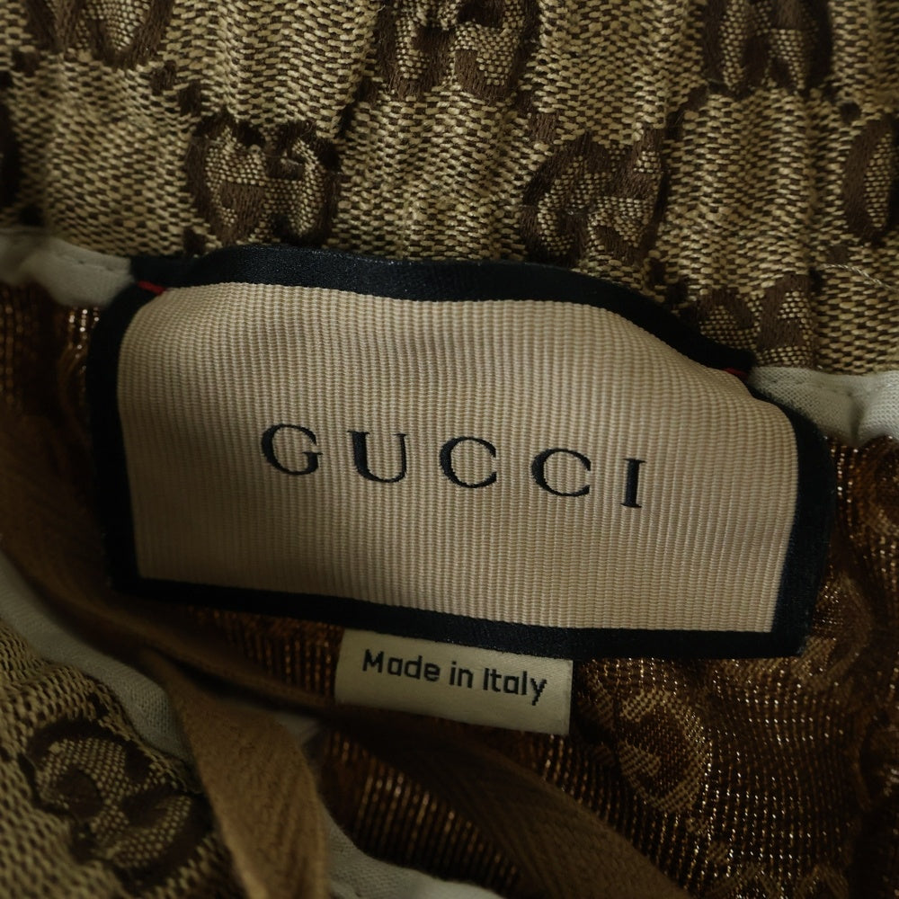 GUCCI(グッチ) GG総柄ジャガード リネン ハーフ ショートパンツ ショーツ ベージュ 742781
