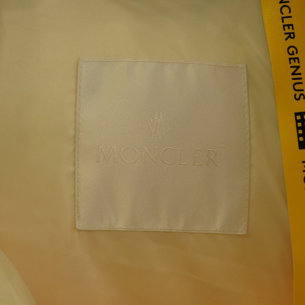 MONCLER(モンクレール) 20AW BAIKAL バイカル ロゴ刺繍 コーデュロイ キャンバス フーデッド ジップアップ ダウンジャケット ベージュ/ホワイト F20921A52110 V0145