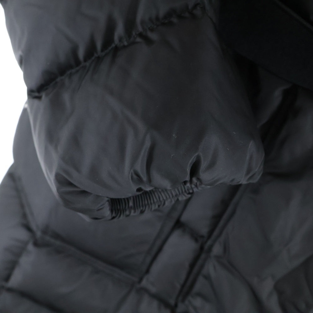 MONCLER(モンクレール) 21AW KHLOE クロエ ワッペンロゴ ファー フーデッド ジップアップ ダウン ロング ジャケット コート ブラック レディース G20931C51202 68065