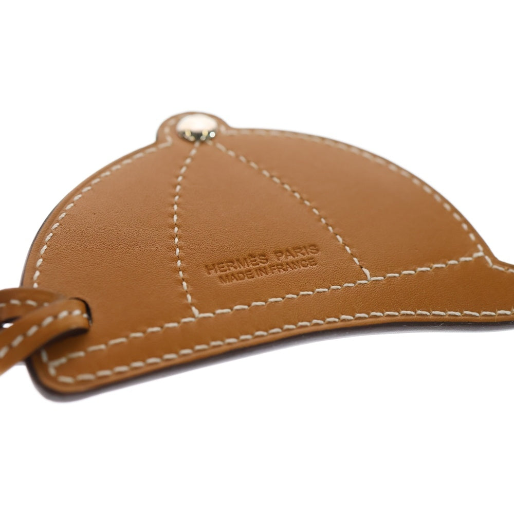 HERMES(エルメス) パドックボンベイ バッグチャーム ブラウン×イエロー×ピンク レザー