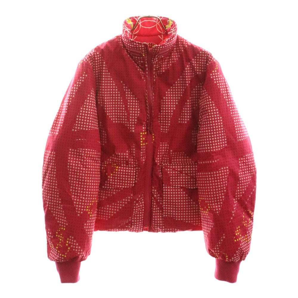 HERMES(エルメス) ROSE FLASH ローズフラッシュ リバーシブル セリエボタン リボン ドット 総柄プリント キルティング ダウンジャケット ピンク レディース 2H0153D55740