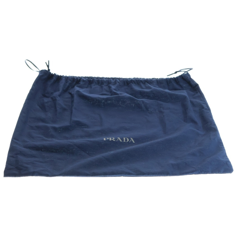 PRADA(プラダ) セカンドバッグ ポーチ ケース ブラック シルバー金具 テスート×レザー 2NA819