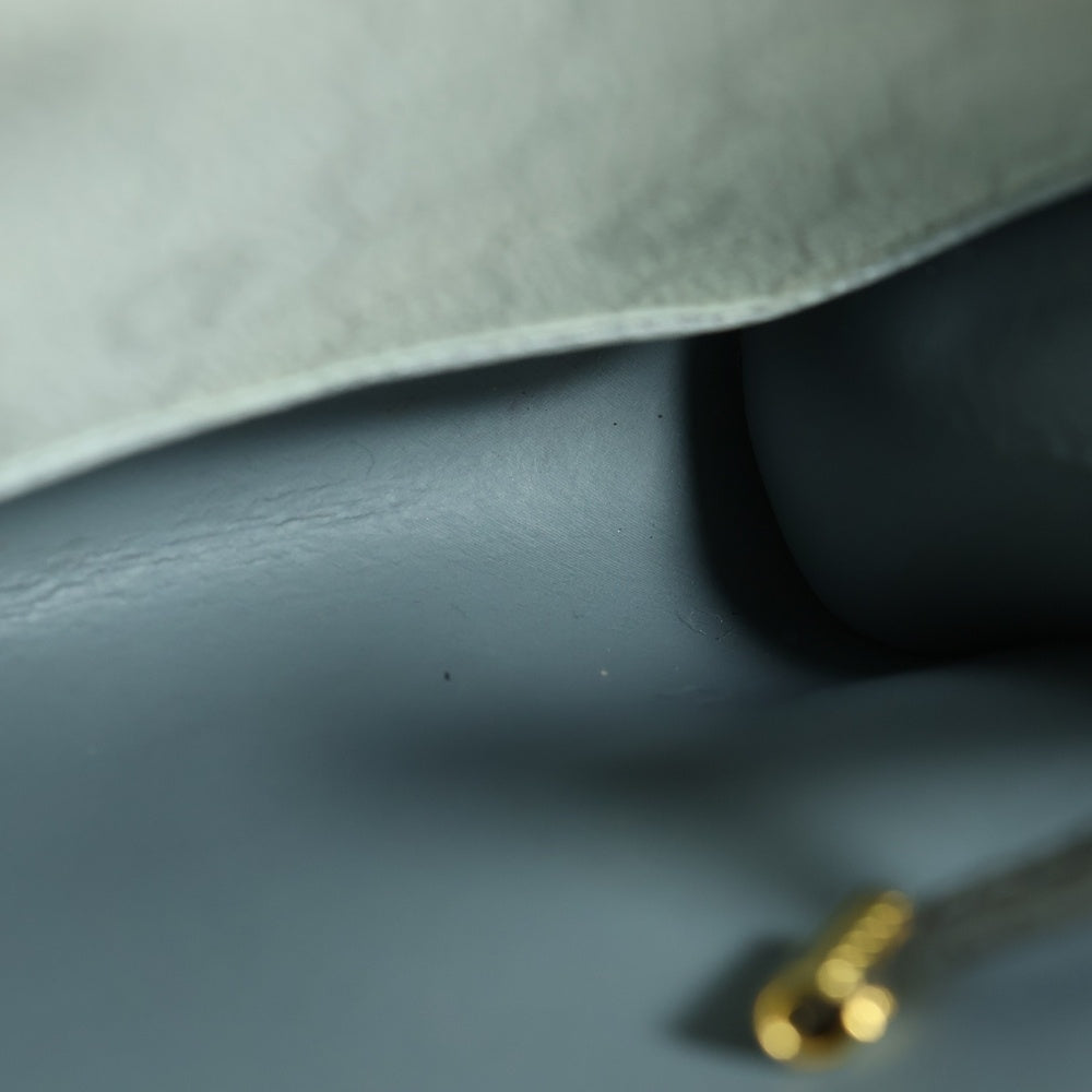 Christian Dior(クリスチャンディオール) ハニカム柄 ショルダーバッグ ミニバッグ ホワイト×グレー レザー×PVC ゴールド金具