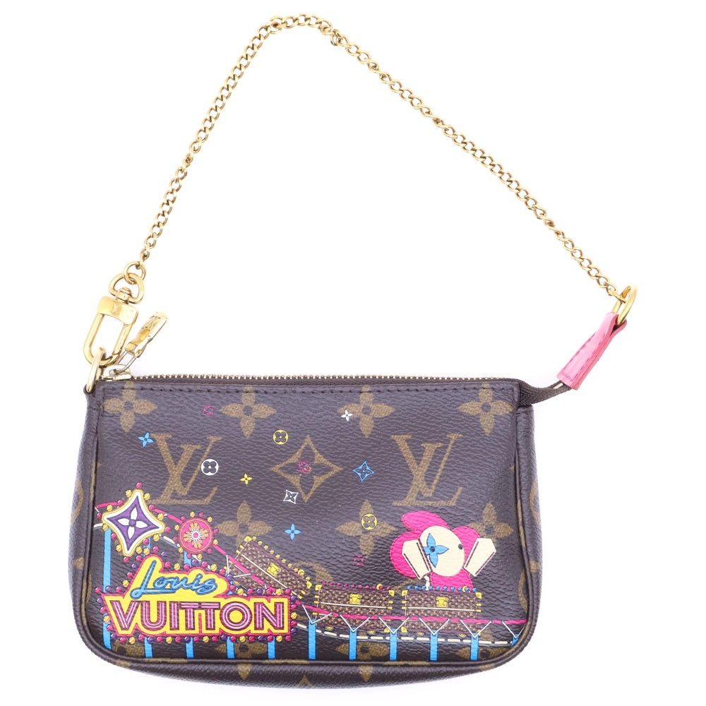 LOUIS VUITTON(ルイヴィトン) モノグラム ヴィヴィエンヌ ミニ・ポシェット・アクセソワール ミニハンドバッグ チェーンバッグ ポーチ ケース ブラウン ゴールド金具 PVC M69752