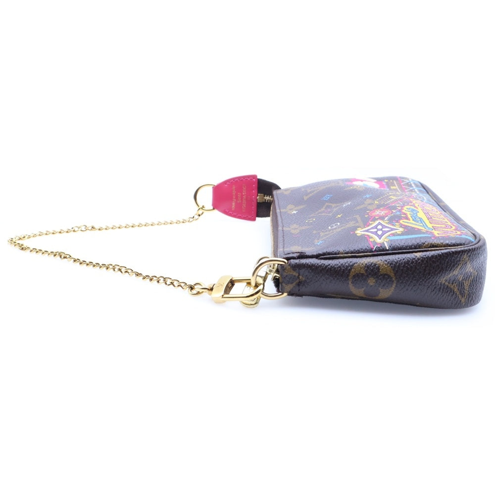 LOUIS VUITTON(ルイヴィトン) モノグラム ヴィヴィエンヌ ミニ・ポシェット・アクセソワール ミニハンドバッグ チェーンバッグ ポーチ ケース ブラウン ゴールド金具 PVC M69752