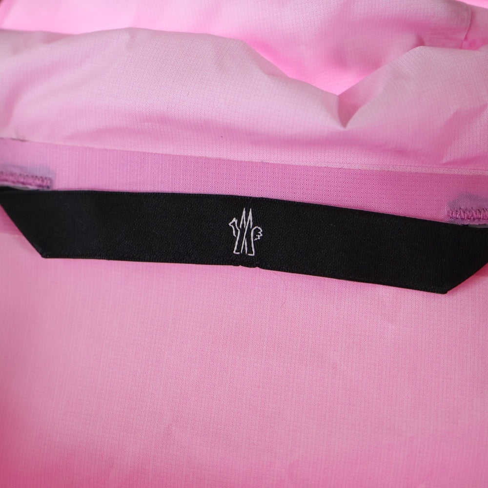 MONCLER GRENOBLE(モンクレールグルノーブル) 23SS ロゴ刺繍 リフレクター パッカブル フーデッド ジップアップ ナイロンジャケット ウィンドブレーカー ピンク I10981A00003 5955N