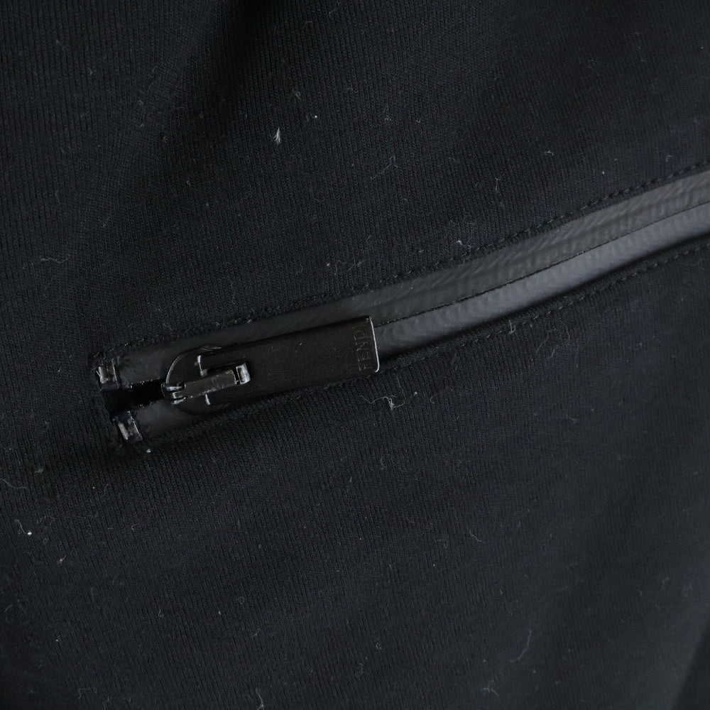 FENDI(フェンディ) 21SS ズッカ柄 メッシュ切り替え スウェット ショート ハーフパンツ ショーツ ブラック/ブラウン FAB564 AD3D