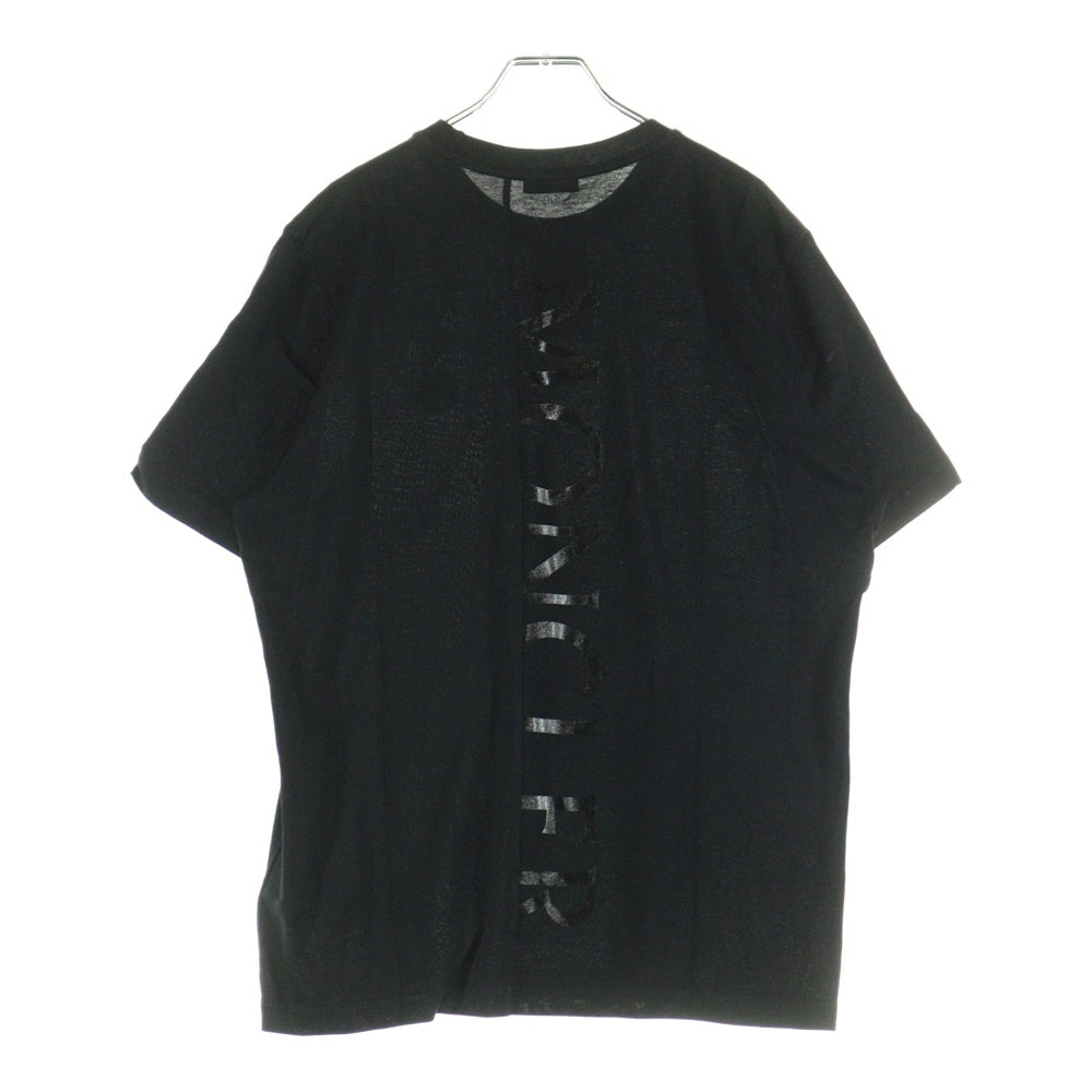 MONCLER(モンクレール) 24SS ラバーワッペンロゴ クルーネック 半袖Tシャツ カットソー ブラック J10918C00059 8390Y