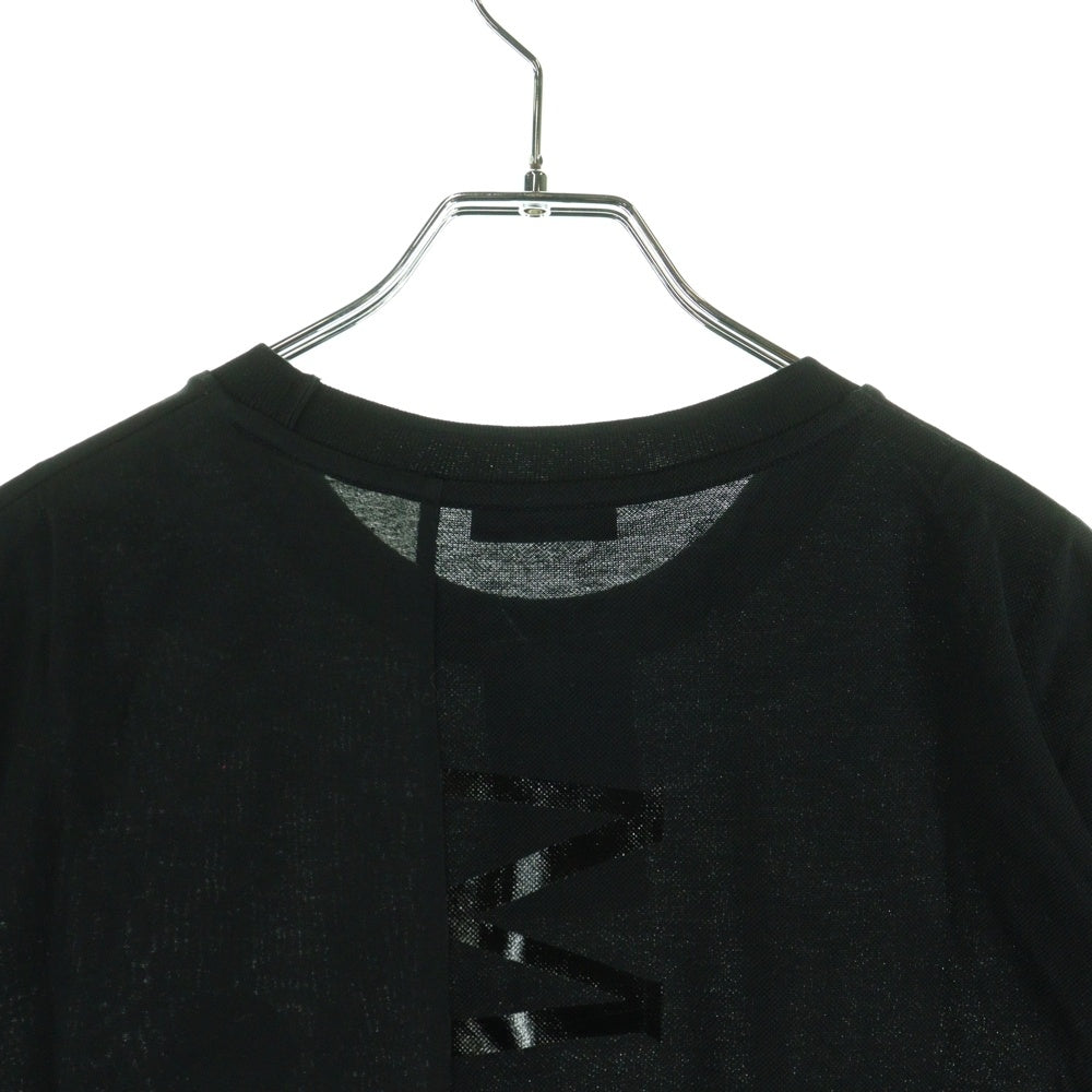 MONCLER(モンクレール) 24SS ラバーワッペンロゴ クルーネック 半袖Tシャツ カットソー ブラック J10918C00059 8390Y