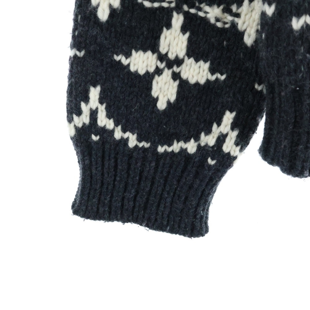 LOUIS VUITTON(ルイヴィトン) 20AW ディストーテッドモノグラム ニットセーター ブラック RM202 TPA HJN85W