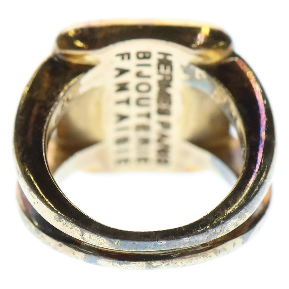 HERMES(エルメス) コロゾ リング 指輪 ゴールド×ブラウン×ホワイト GP