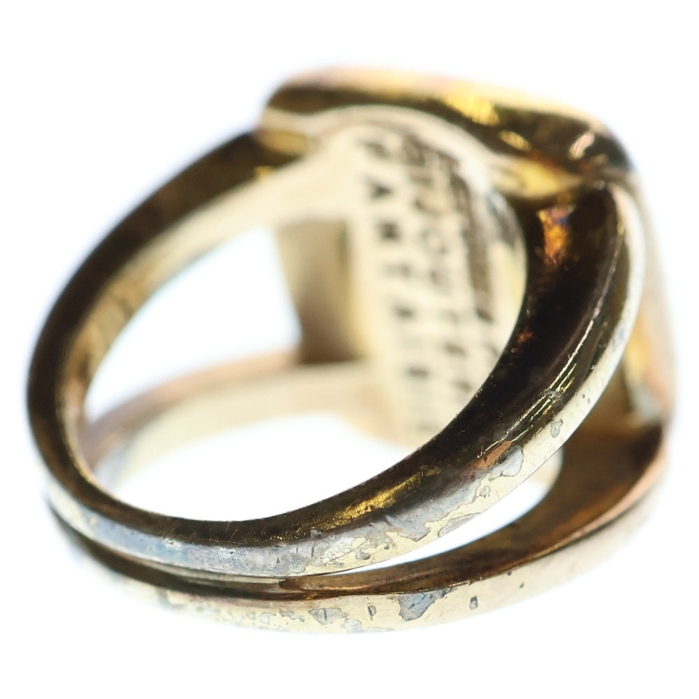 HERMES(エルメス) コロゾ リング 指輪 ゴールド×ブラウン×ホワイト GP