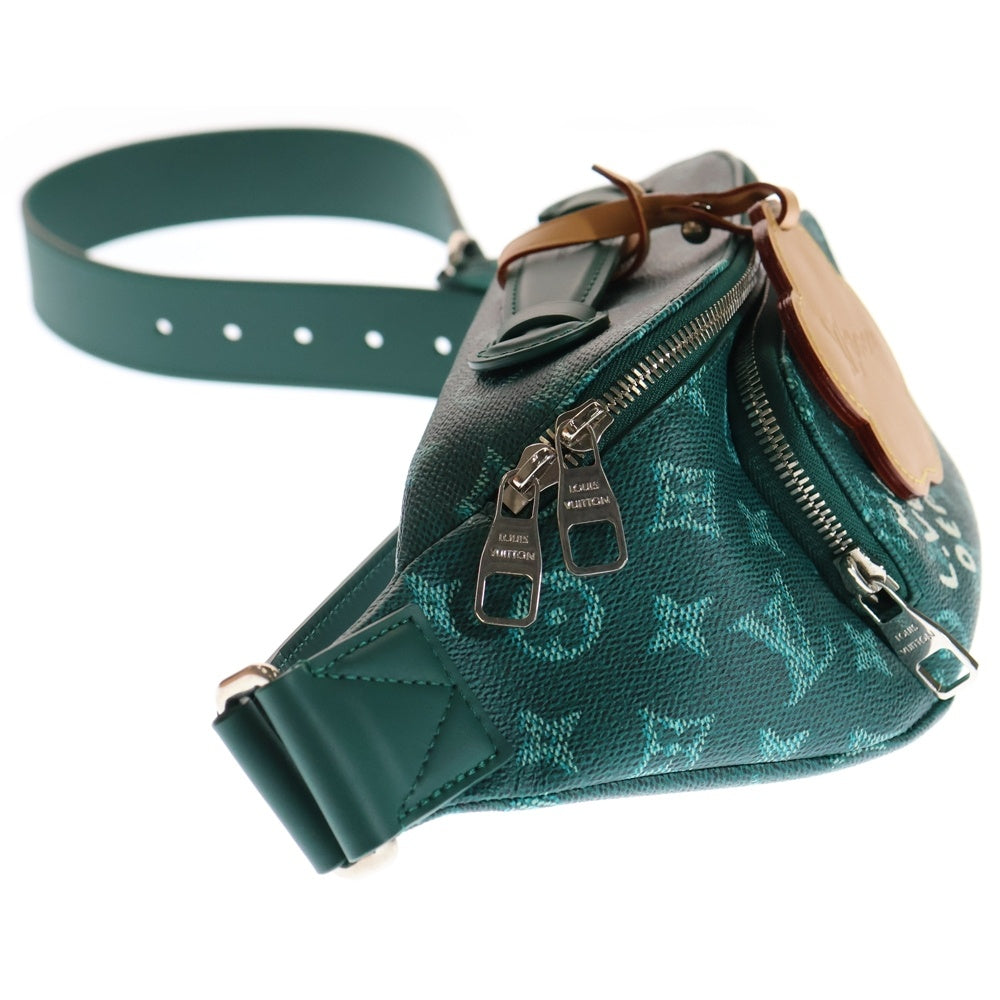 LOUIS VUITTON(ルイヴィトン) モノグラムヘリテージ ラッシュ・バムバッグ レザーボディバッグ ウエストバッグ グリーン M12867