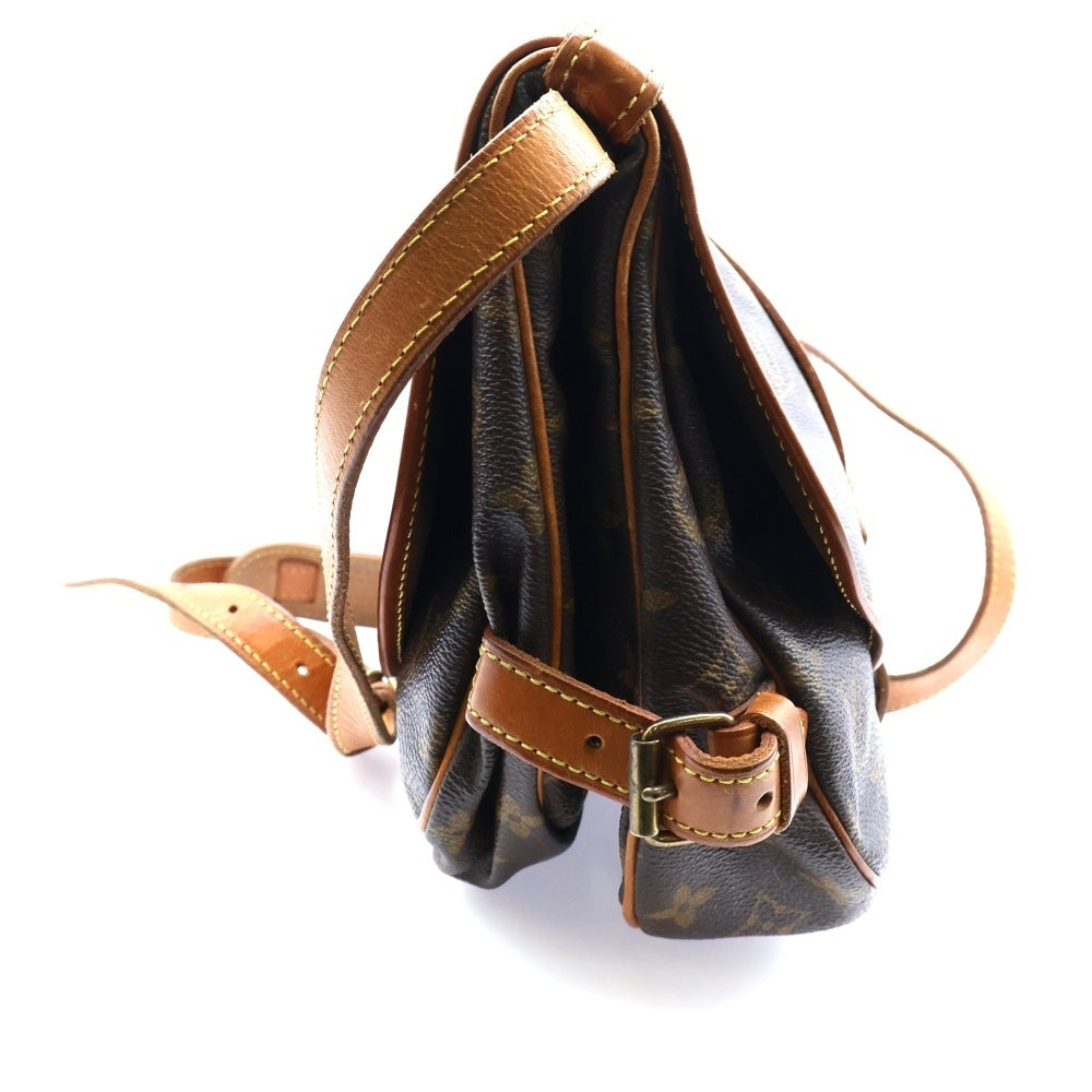 LOUIS VUITTON(ルイヴィトン) モノグラム ソミュール30 ショルダーバッグ ブラウン レザー×PVC M42256 ゴールド金具