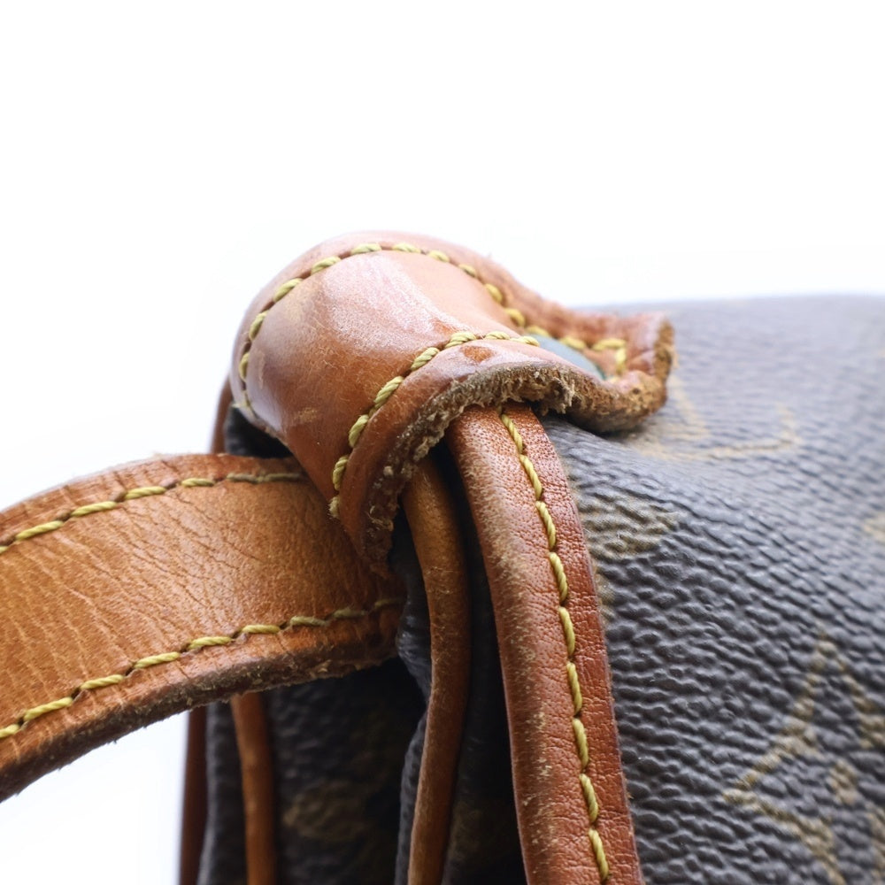 LOUIS VUITTON(ルイヴィトン) モノグラム ソミュール30 ショルダーバッグ ブラウン レザー×PVC M42256 ゴールド金具