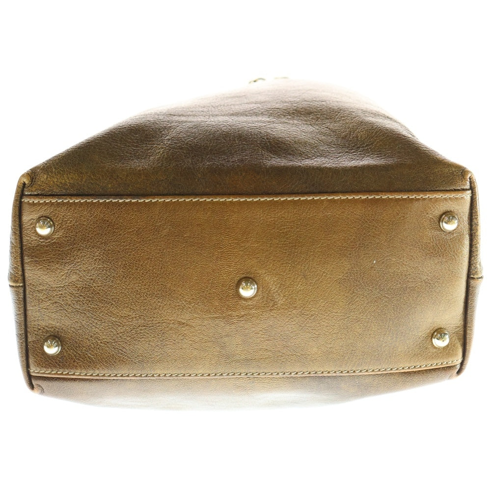 GUCCI(グッチ) ホースビット チェーントートバッグ ハンドバッグ ブラウン レザー 154980 ゴールド金具