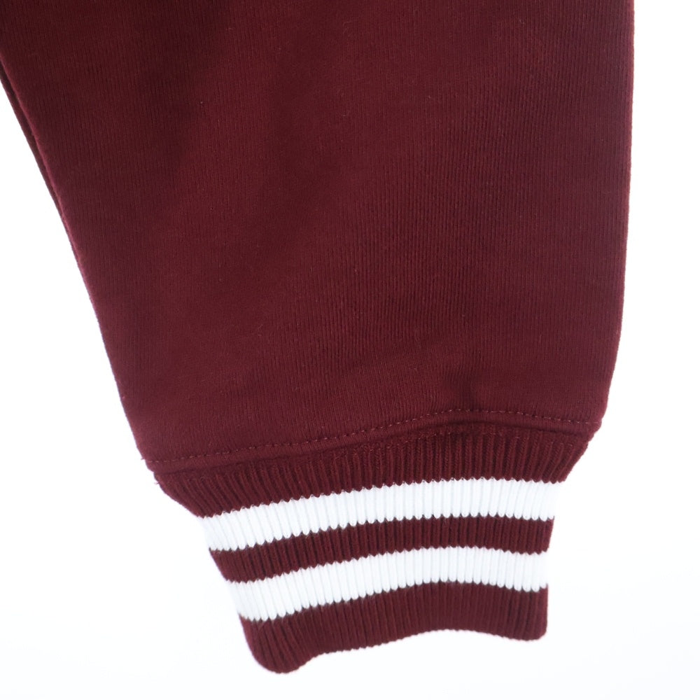 GUCCI(グッチ) インターロッキングG ワッペンロゴ クルーネック ラグランスリーブ プルオーバースウェットトレーナー バーガンディー 795513