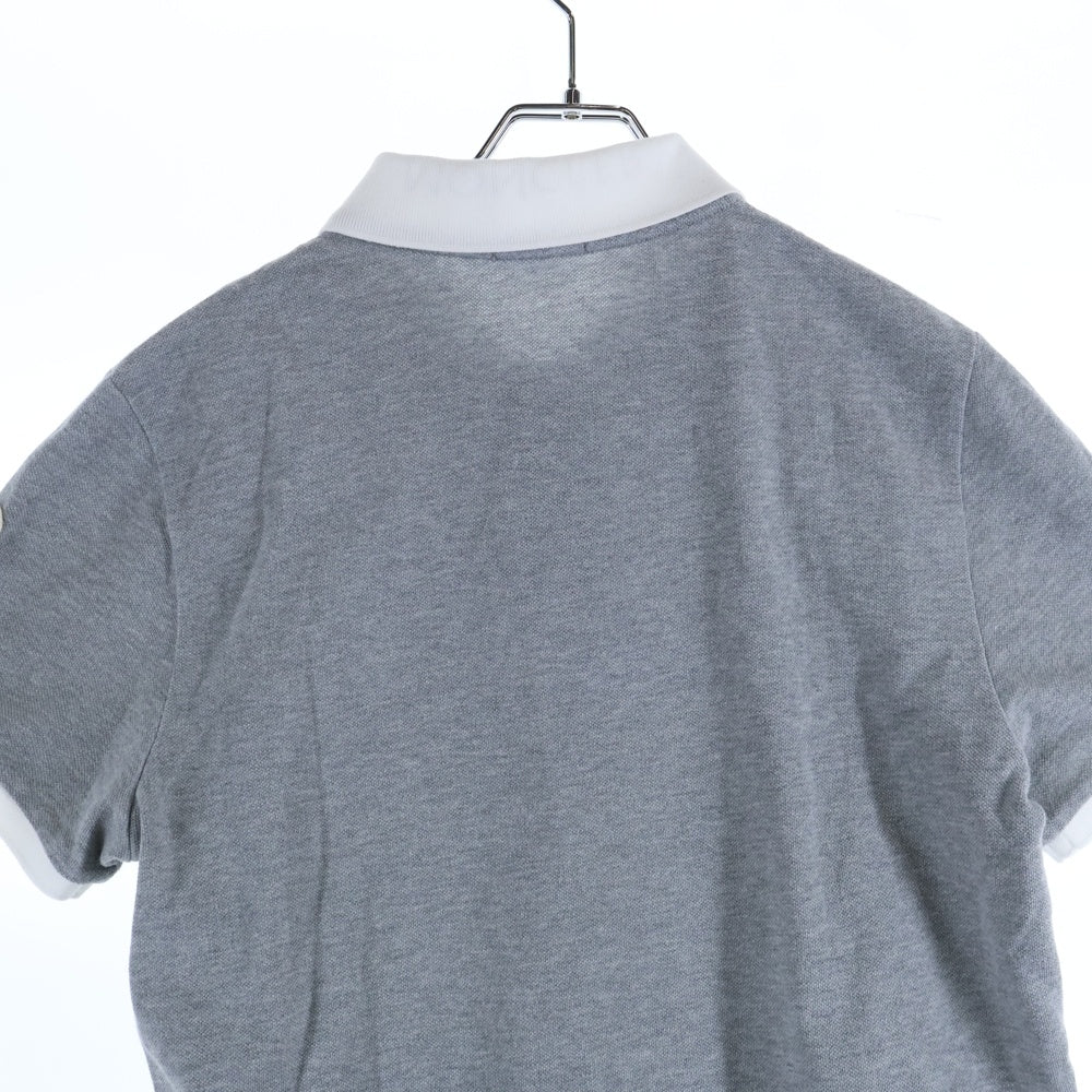 MONCLER(モンクレール) 17SS ワッペンロゴ コットン 半袖ポロシャツ グレー/ホワイト C10918309850 84556