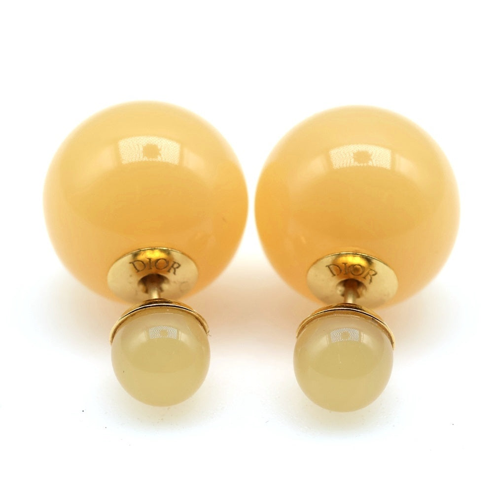 Christian Dior(クリスチャンディオール) トライバル ストーン ピアス オレンジ ゴールド金具 GP