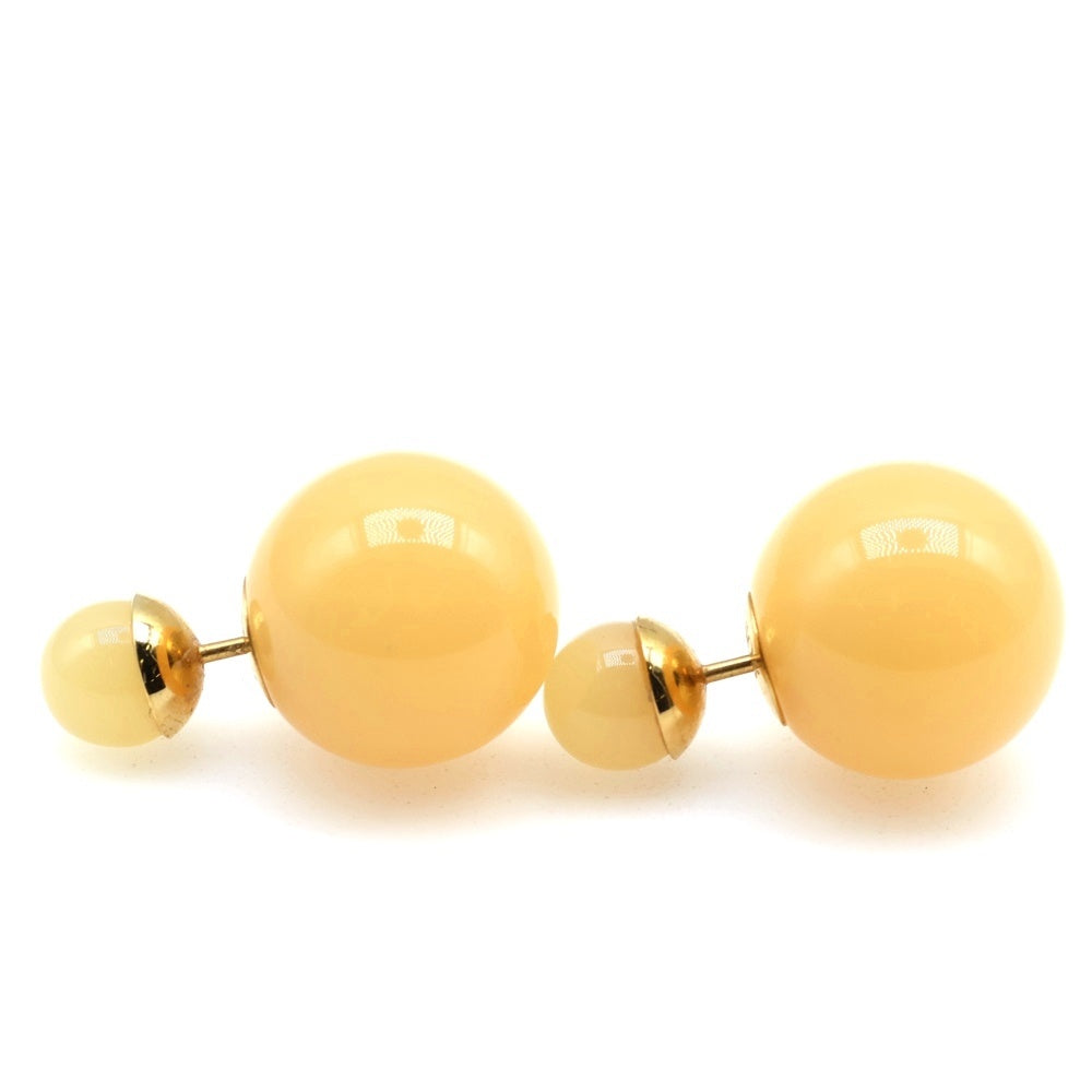 Christian Dior(クリスチャンディオール) トライバル ストーン ピアス オレンジ ゴールド金具 GP