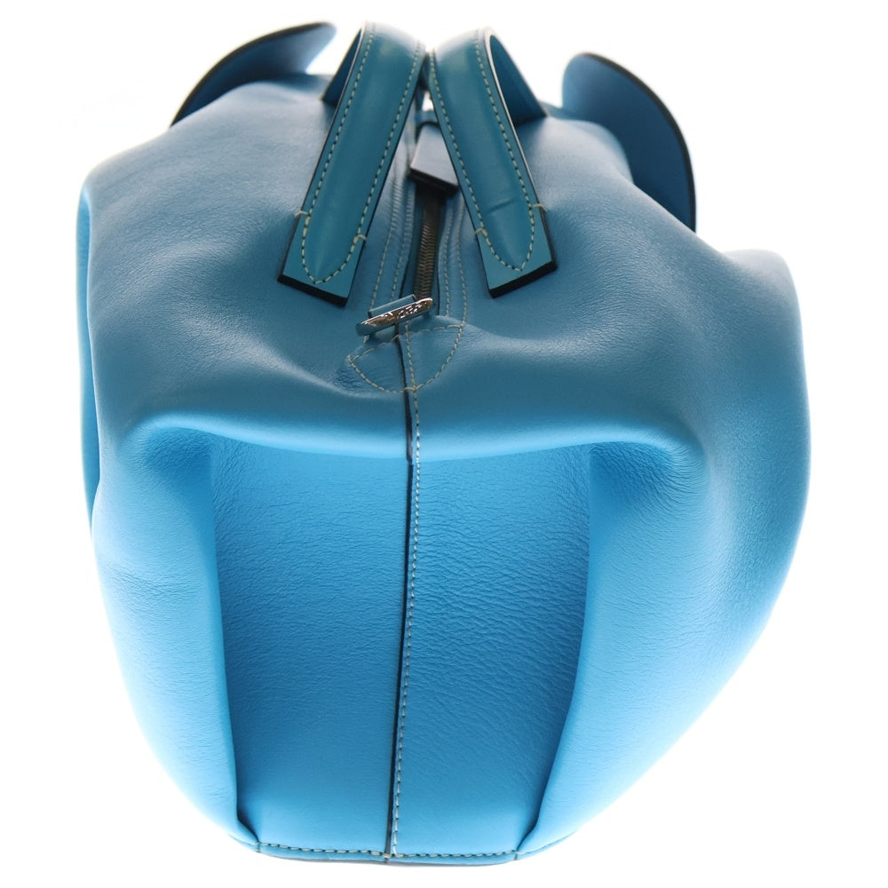 LOEWE(ロエベ) 2WAYショルダーバッグ ハンドバッグ ラージ ブルー レザー シアン