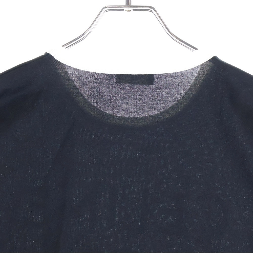 CELINE(セリーヌ) トリオンフ ロゴプリント コットンジャージー クルーネック 半袖Tシャツ カットソー ブラック 2X872671Q.38AW