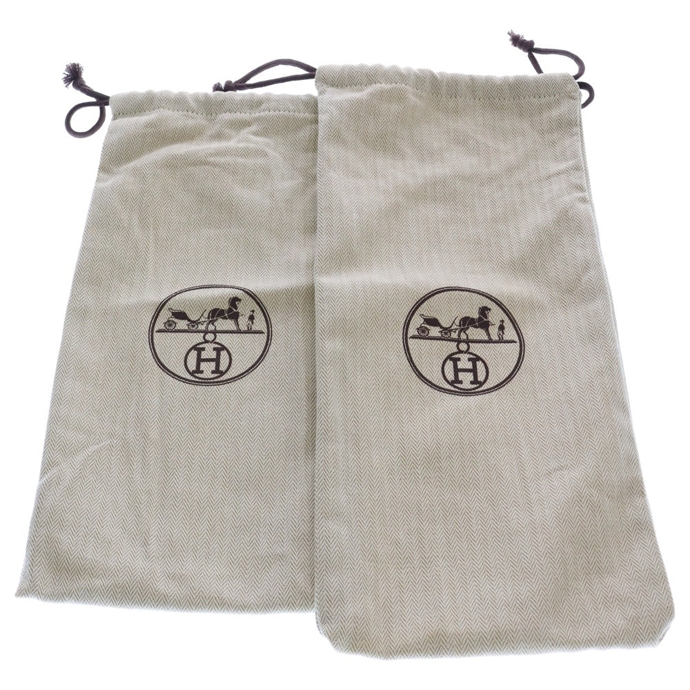 HERMES(エルメス) イズミール Hロゴ レザー フラットサンダル シューズ ブラック