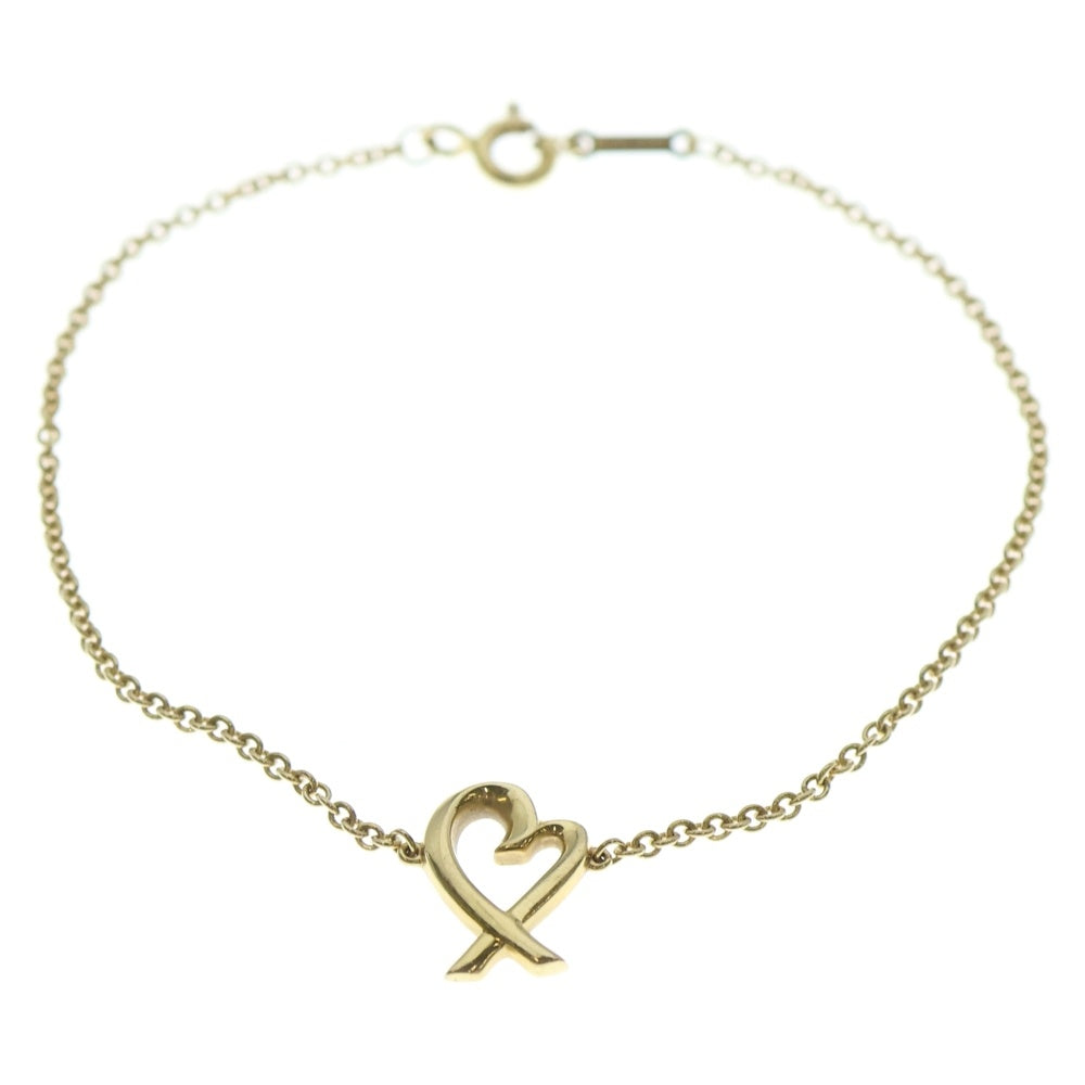 TIFFANY & Co.(ティファニー) パロマピカソ ラビングハート チェーン ブレスレット K18YG イエローゴールド レディース