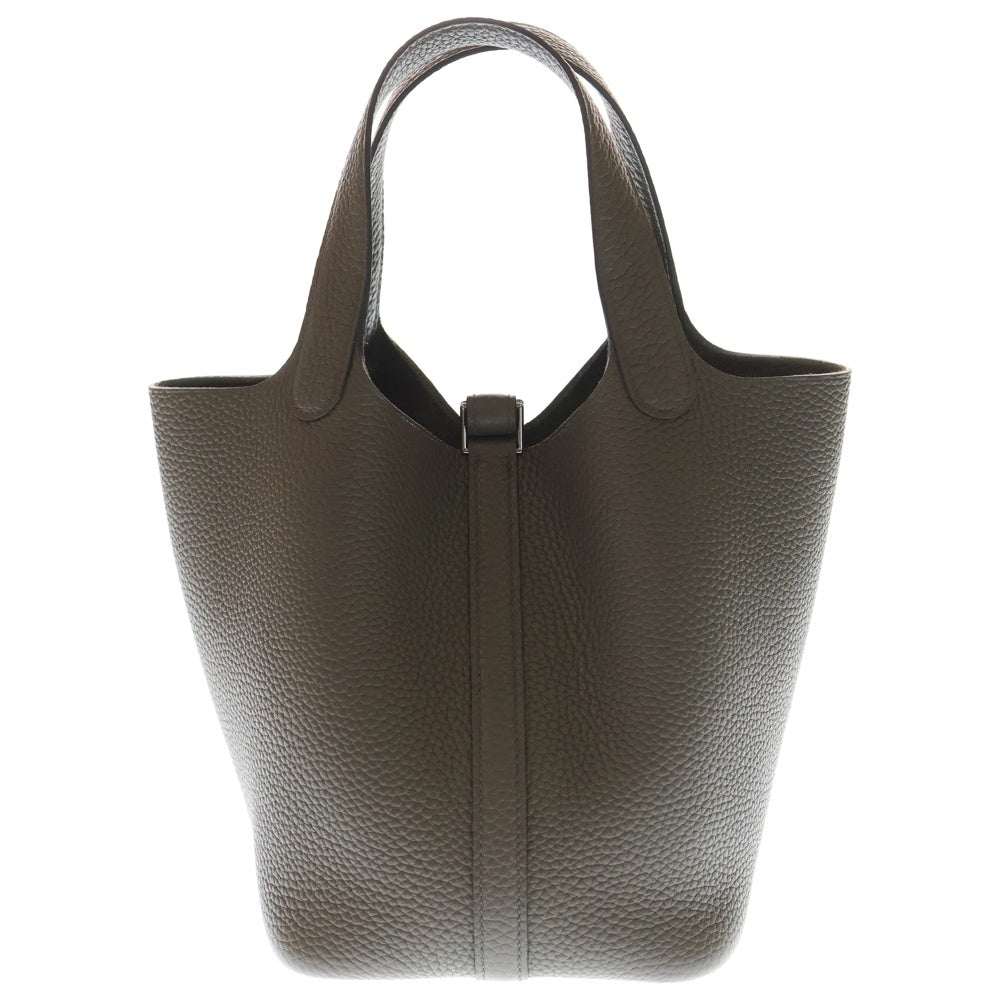 HERMES(エルメス) ピコタンロックPM エトゥープ トリヨンクレマンス ハンドバッグ シルバー金具 K刻印