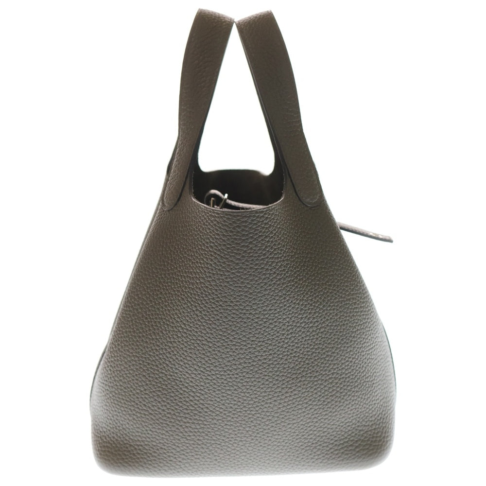 HERMES(エルメス) ピコタンロックPM エトゥープ トリヨンクレマンス ハンドバッグ シルバー金具 K刻印