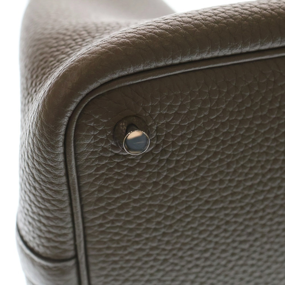 HERMES(エルメス) ピコタンロックPM エトゥープ トリヨンクレマンス ハンドバッグ シルバー金具 K刻印