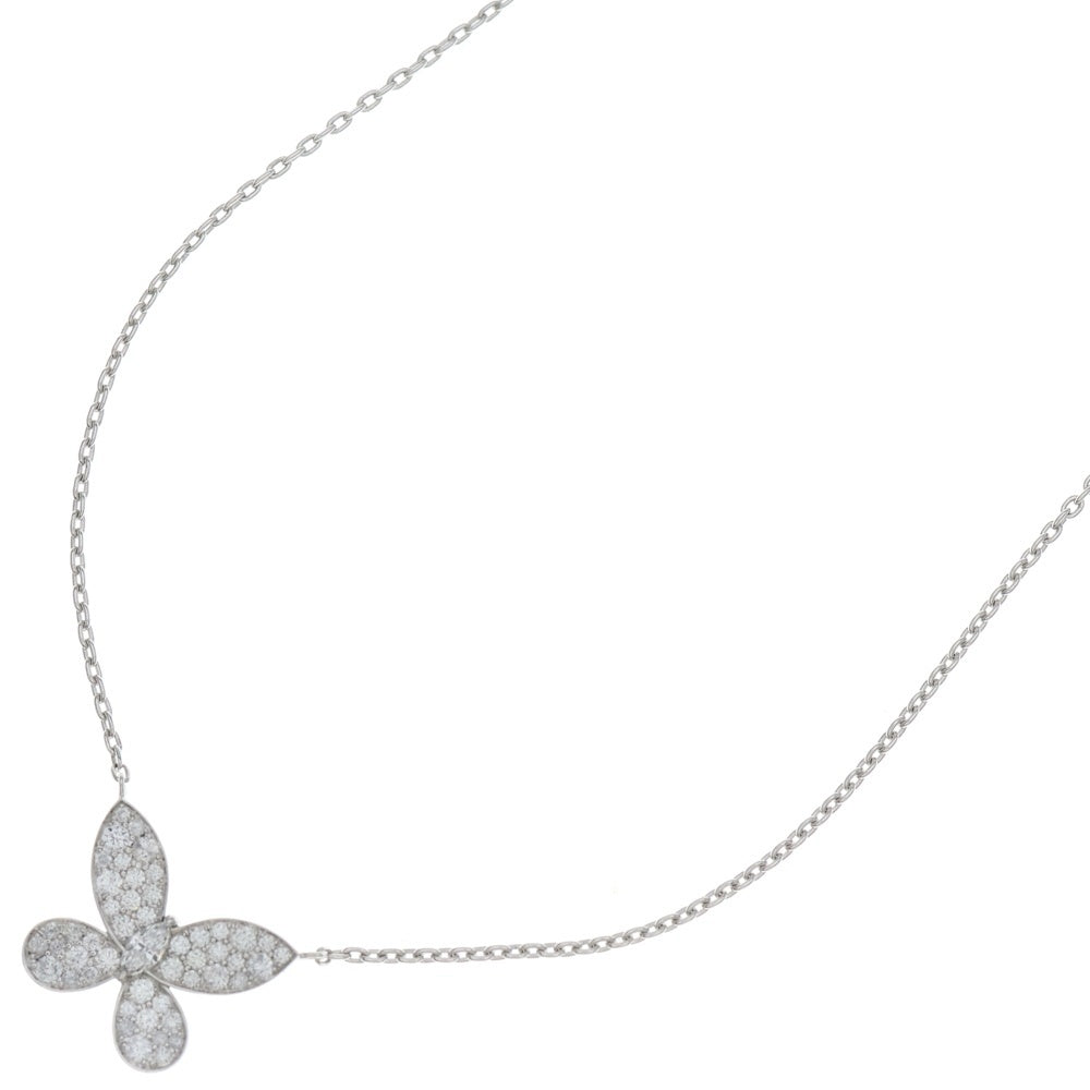 GRAFF(グラフ) バタフライ ミニ ネックレス ペンダント チェーン シルバー 750WG 5.7g
