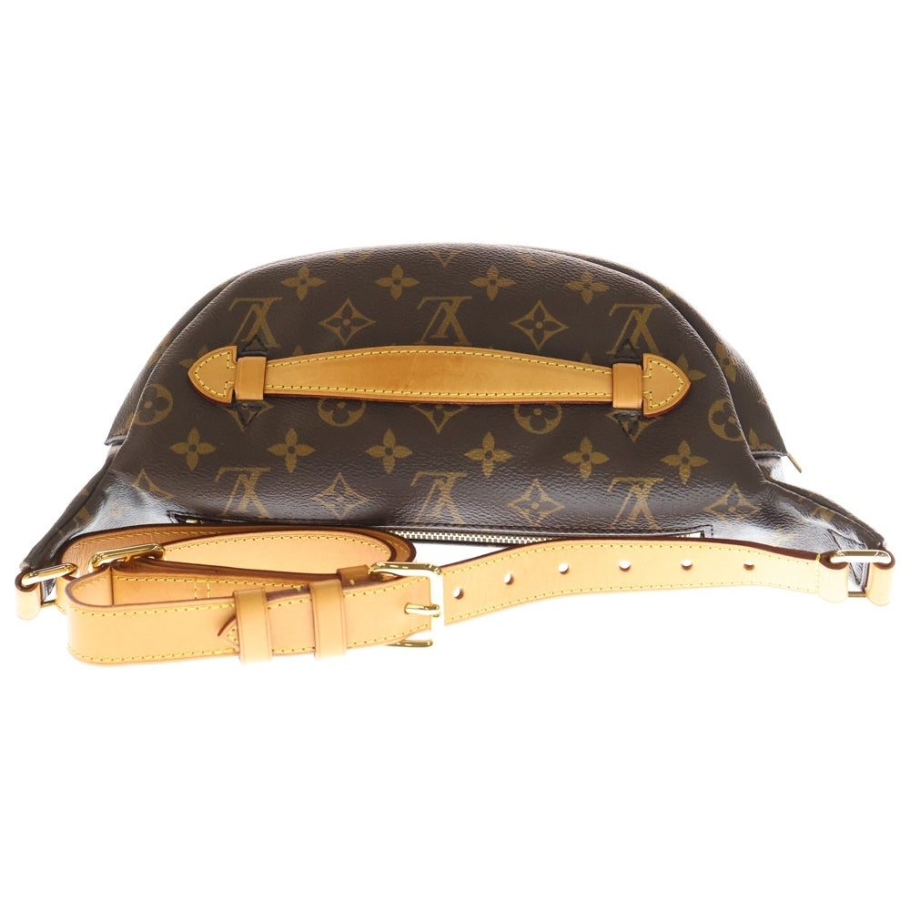LOUIS VUITTON(ルイヴィトン) モノグラム バムバック ボディバッグ ウエストバッグ ショルダーバッグ ブラウン レザー×PVC M43644 ゴールド金具