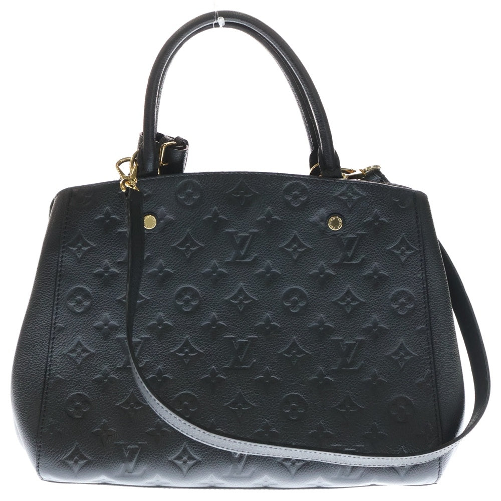 LOUIS VUITTON(ルイヴィトン) モノグラムアンプラント モンテーニュMM 2WAYバッグ ハンドバッグ ショルダーバッグ ブラック ノワール レザー M41048 ゴールド金具