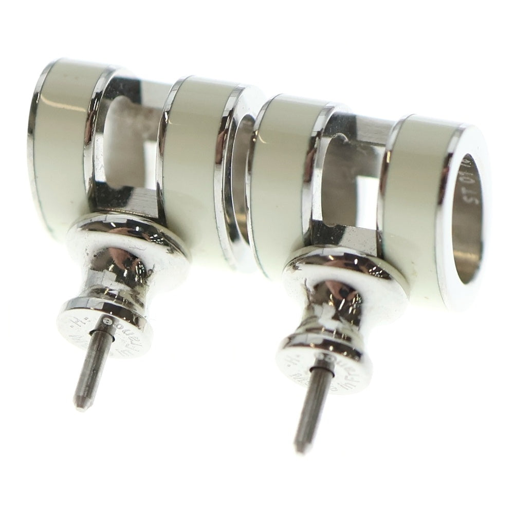 HERMES(エルメス) ポップアッシュH ピアス シルバー金具 ホワイト アクセサリー