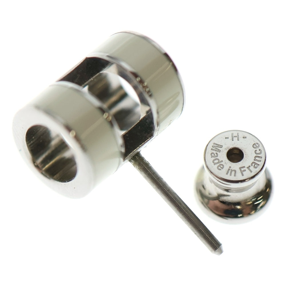 HERMES(エルメス) ポップアッシュH ピアス シルバー金具 ホワイト アクセサリー