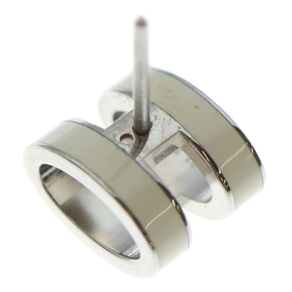 HERMES(エルメス) ポップアッシュH ピアス シルバー金具 ホワイト アクセサリー