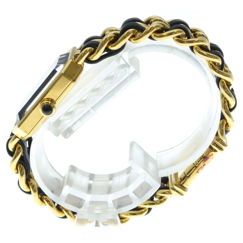 CHANEL(シャネル) プルミエールM 黒文字盤 GP×革/QZ H0001 腕時計 レディース