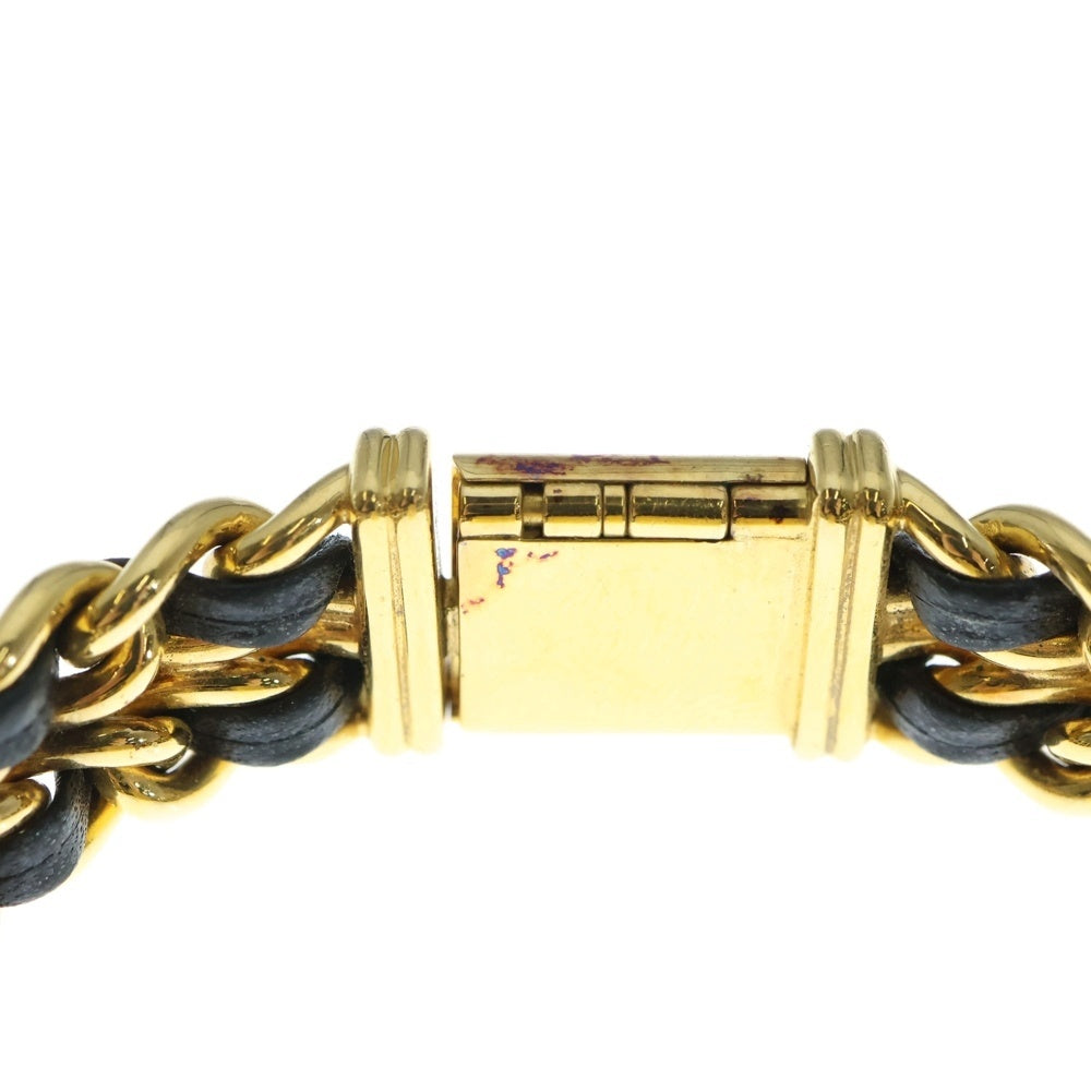 CHANEL(シャネル) プルミエールM 黒文字盤 GP×革/QZ H0001 腕時計 レディース