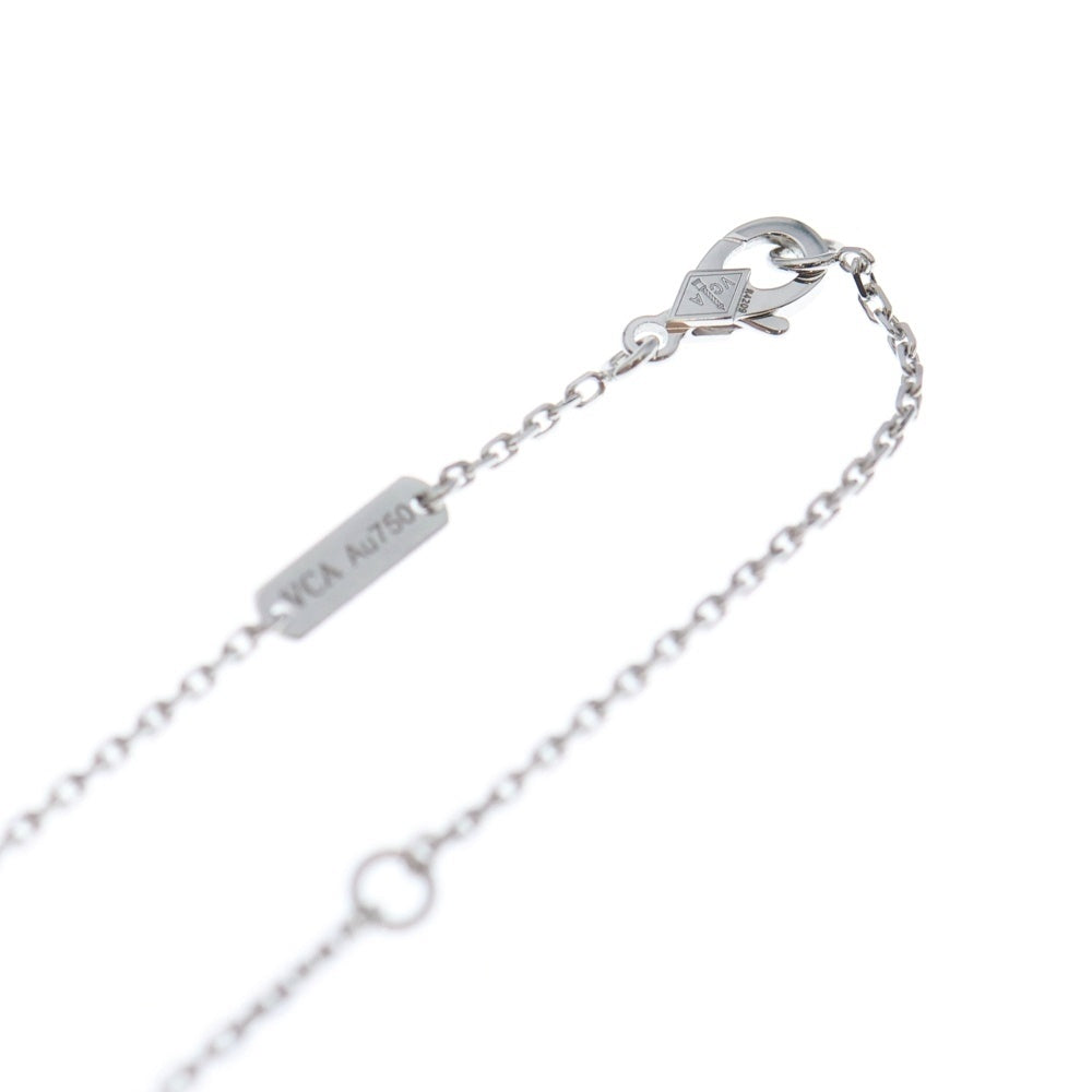 Van Cleef & Arpels(ヴァンクリーフアンドアーペル) ヴィンテージアルハンブラ グリーン セーブル 1PD ネックレス Au750 K18 WG ホワイトゴールド 2022年ホリデー レディース