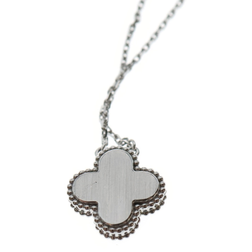 Van Cleef & Arpels(ヴァンクリーフアンドアーペル) ヴィンテージアルハンブラ グリーン セーブル 1PD ネックレス Au750 K18 WG ホワイトゴールド 2022年ホリデー レディース